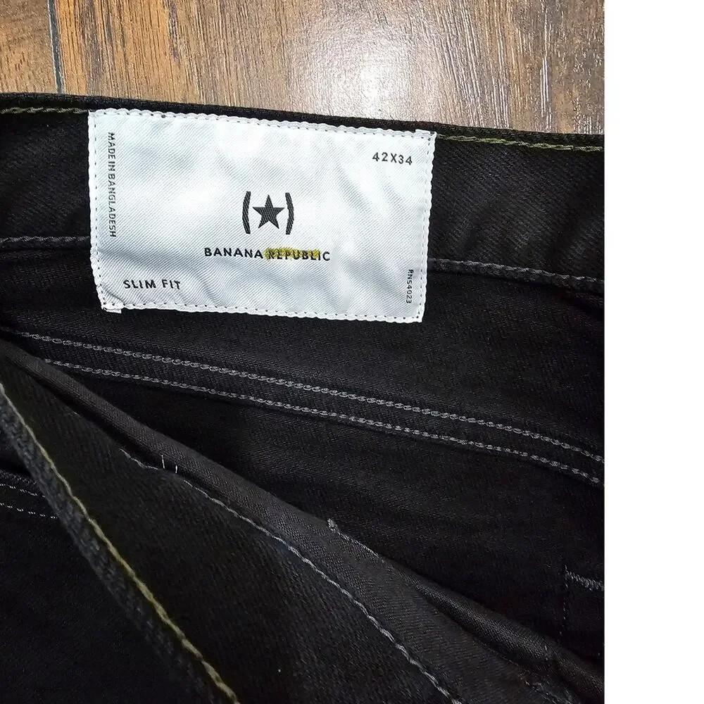 New Banana Republic Jeans Slim Fit Size 42x34 Black